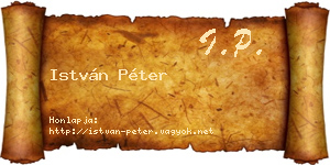 István Péter névjegykártya