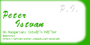 peter istvan business card